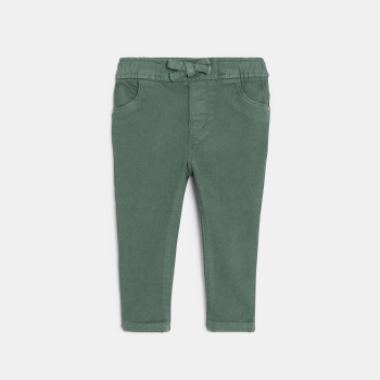 بنطال ضيق باللون الأخضر للفتيات الصغيرات